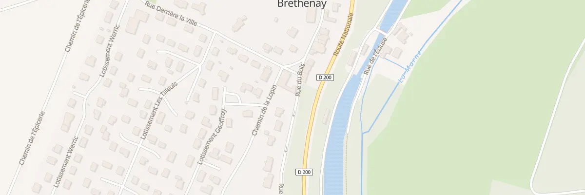 Plan du 14 Rue du Bois à Brethenay