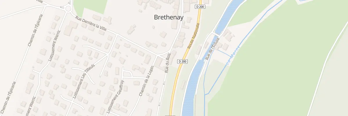 Plan du 11 Rue du Bois à Brethenay