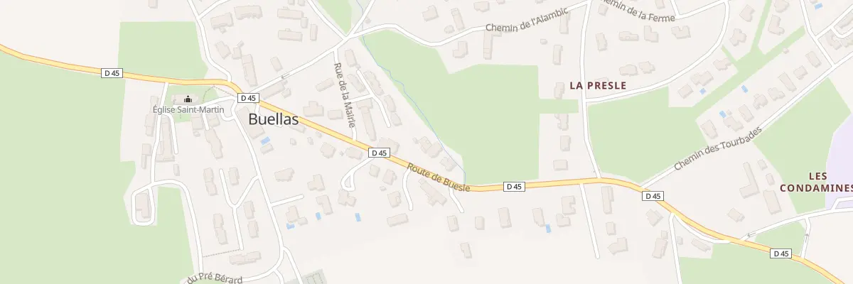 Plan du 195 Rte de Buesle à Buellas