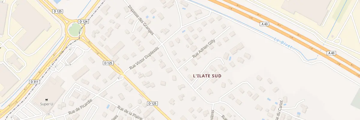Plan du 1000 Rue de Danet à La Verpillière