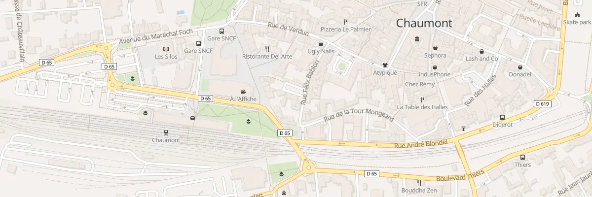 Plan du 22J Rue Félix Bablon à Chaumont