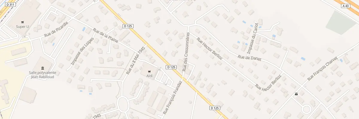 Plan du 424 Rue des Cressonnières à La Verpillière