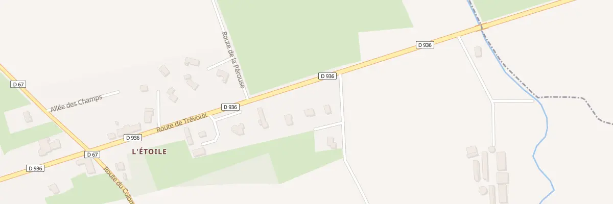 Plan du 234 Rte de Trevoux à Montracol