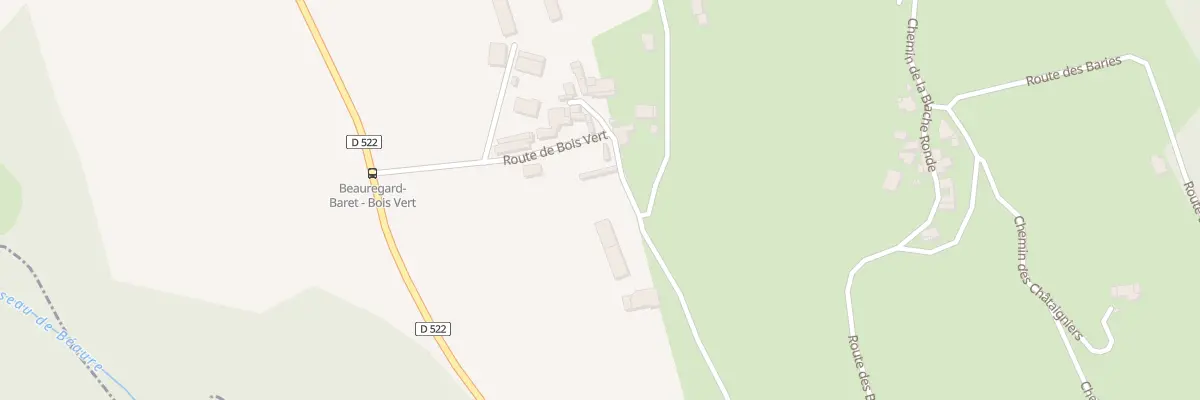 Plan du 190A Rte de Bois Vert à Beauregard-Baret