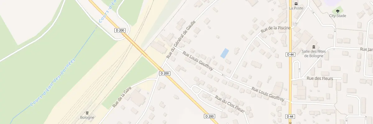 Plan du 2 Rue Louis Geoffroy à Bologne