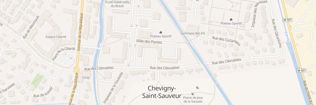 Plan du 2 All des Plantes à Chevigny-Saint-Sauveur