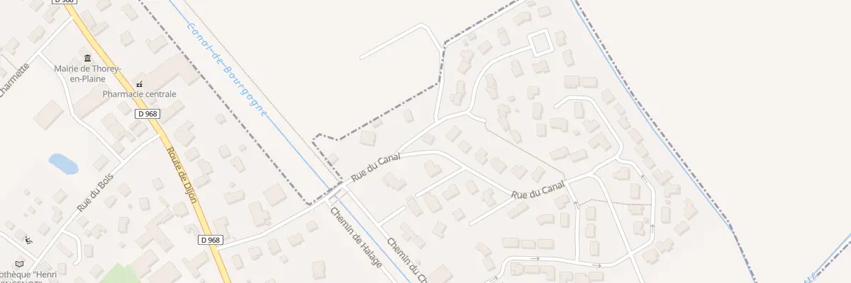 Plan du 7 Rue du Canal à Thorey-en-Plaine