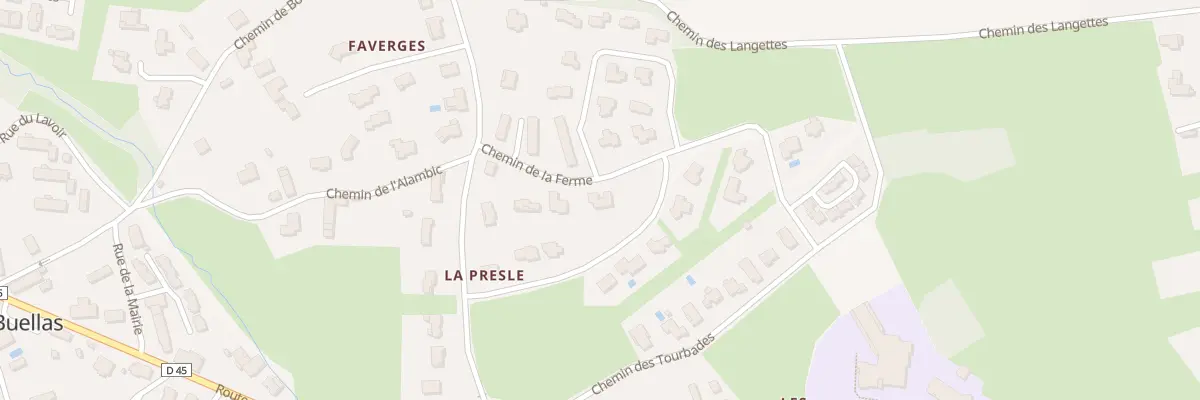 Plan du 100 All de la Batteuse à Buellas