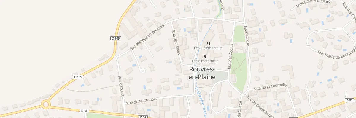 Plan du 1 Rue des Halles à Rouvres-en-Plaine