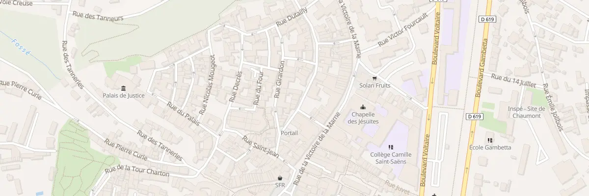 Plan du 21 Rue Edme Bouchardon à Chaumont