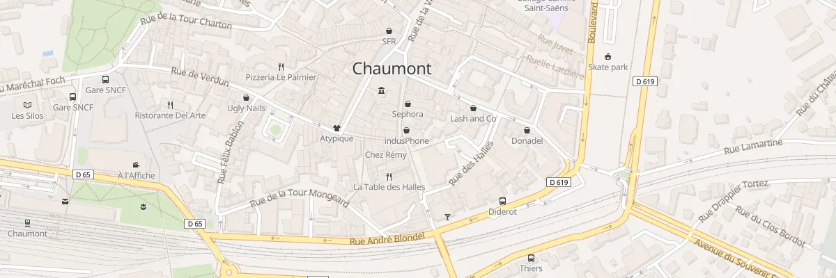 Plan du 23 Rue Georges Clémenceau à Chaumont