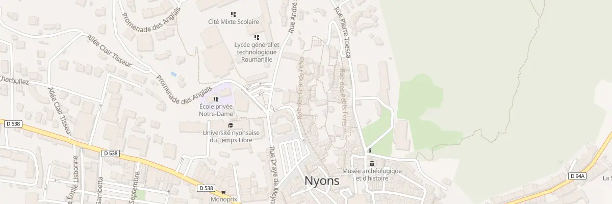 Plan du 7 Rue Abbe Correard à Nyons