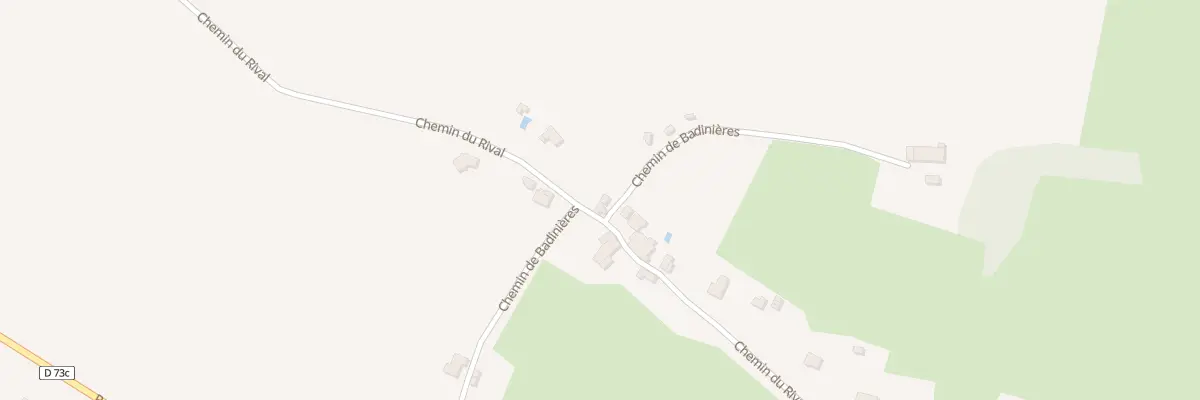 Plan du 658 Che du Rival à Thodure