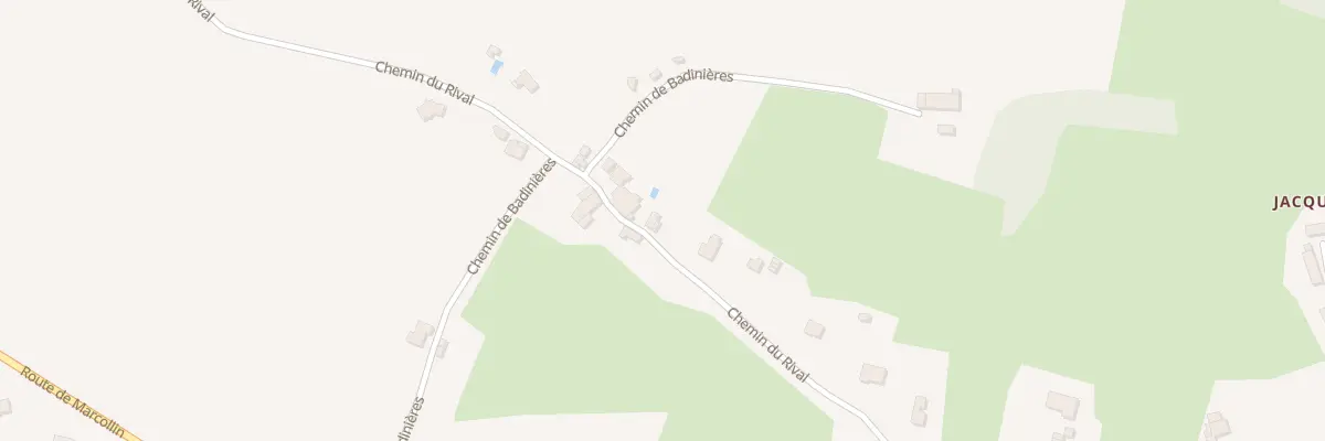 Plan du 590 Che du Rival à Thodure