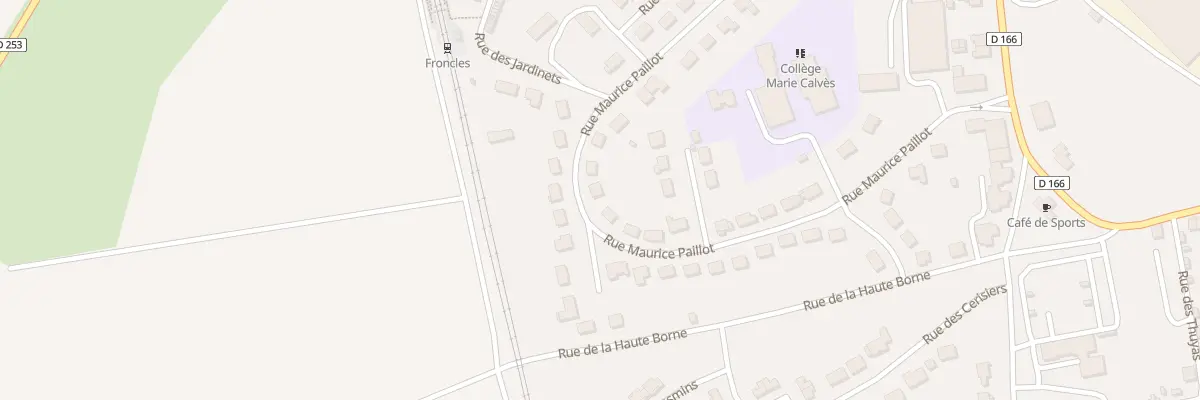Plan du 25 Rue Maurice Paillot à Froncles