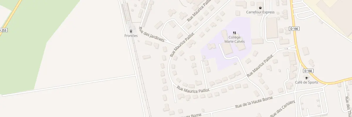 Plan du 21 Rue Maurice Paillot à Froncles