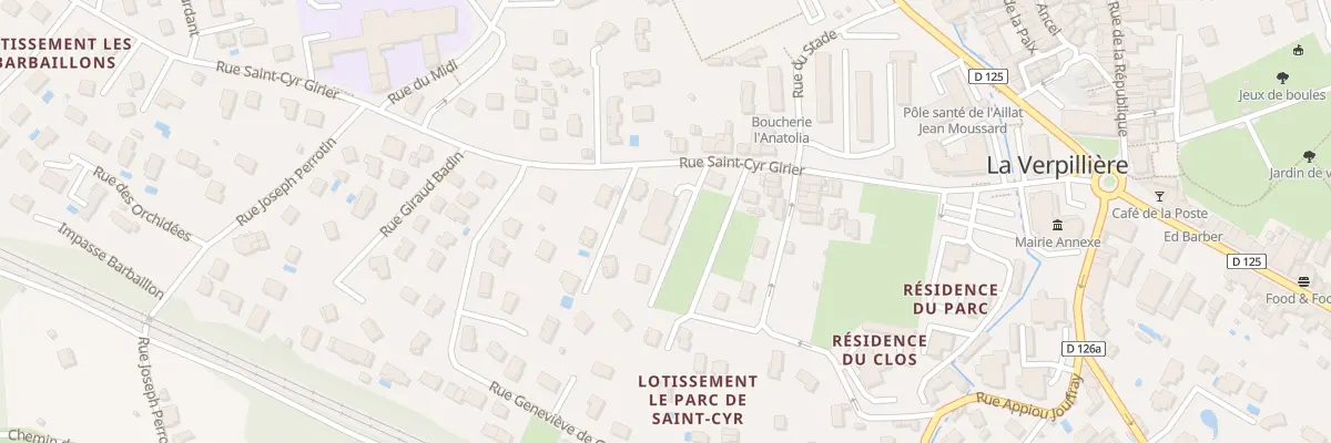 Plan du 257 Rue Saint-cyr-girier à La Verpillière