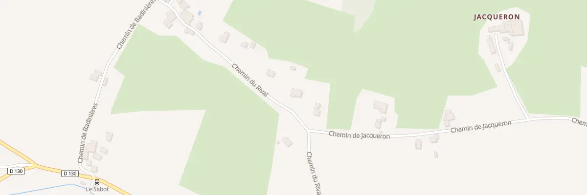 Plan du 384 Che du Rival à Thodure