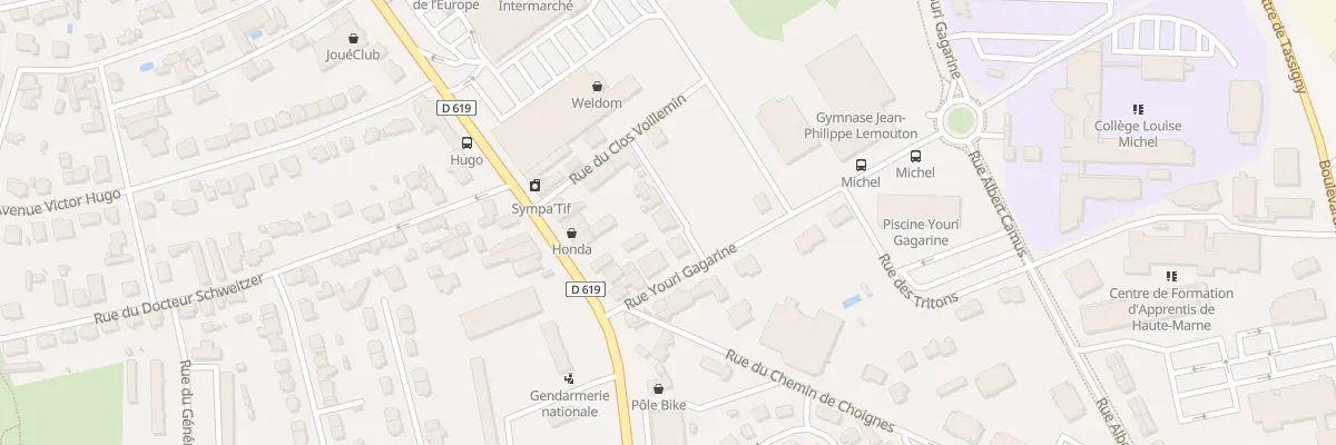 Plan du 10 Rue du Clos Voillemin à Chaumont
