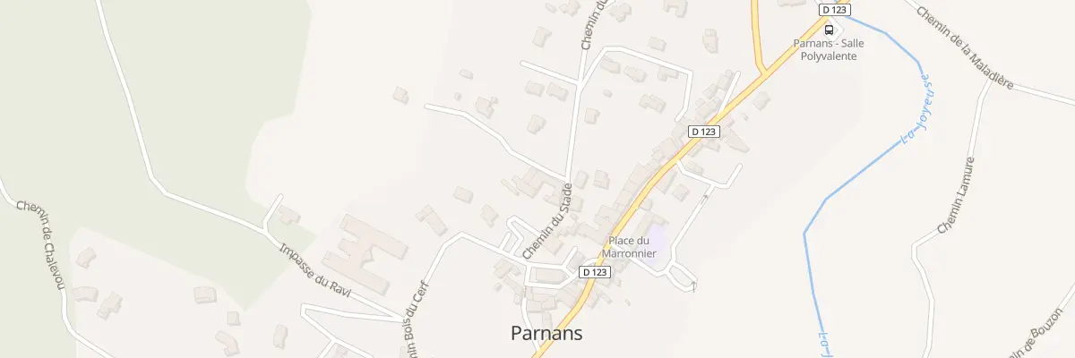 Plan du 75 Che du Stade à Parnans