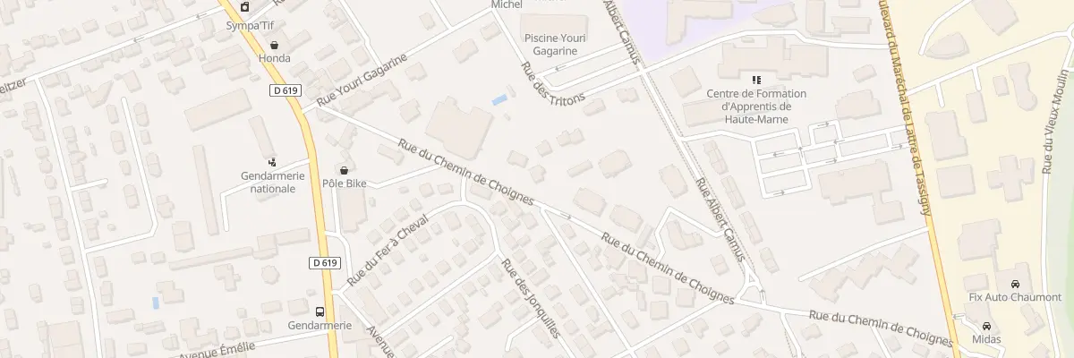 Plan du 7 Rue du Chemin de Choignes à Chaumont