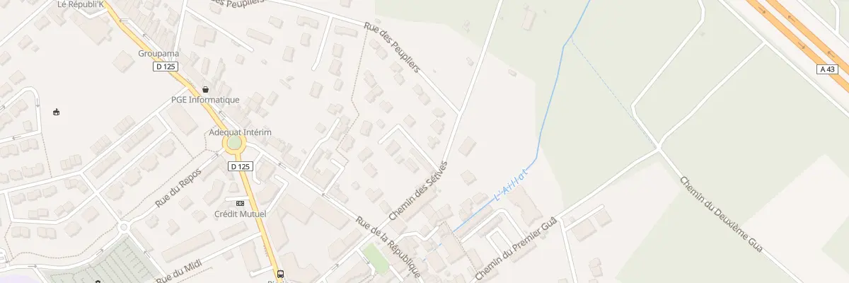Plan du 5460 Che des Sétives à La Verpillière