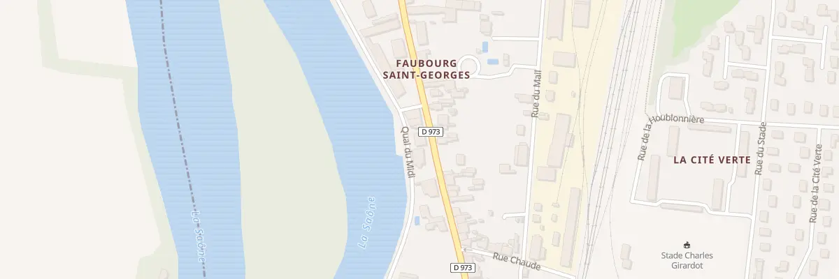 Plan du 28 Gde Rue du Fbg St Georges à Seurre