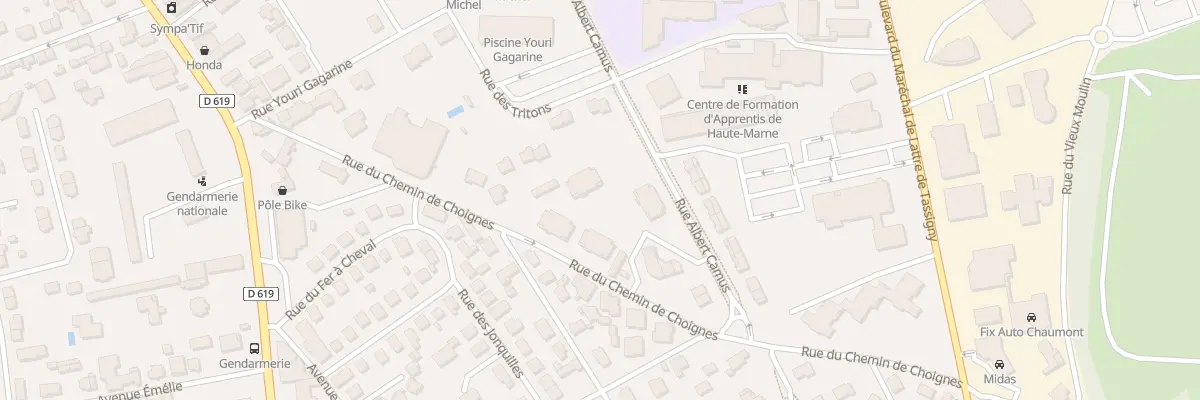 Plan du 6 Rue Albert Camus à Chaumont