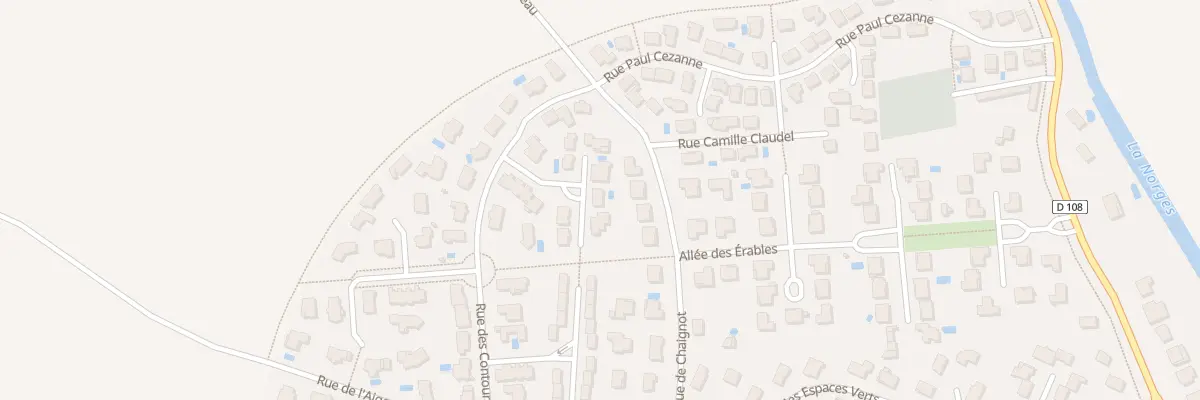 Plan du 20 Imp Arthur Rimbaud à Couternon