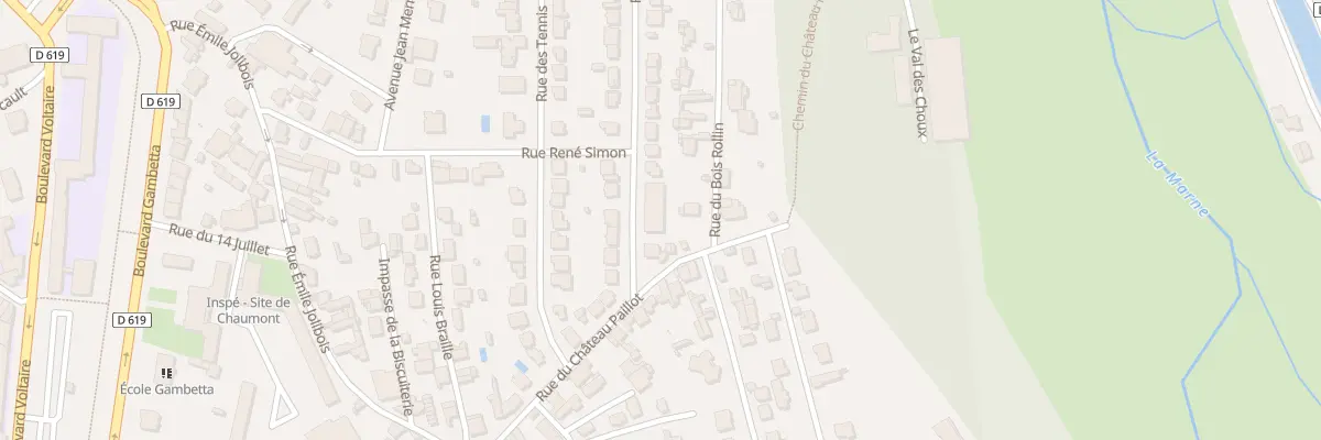 Plan du 2B Rue de la Corniche à Chaumont