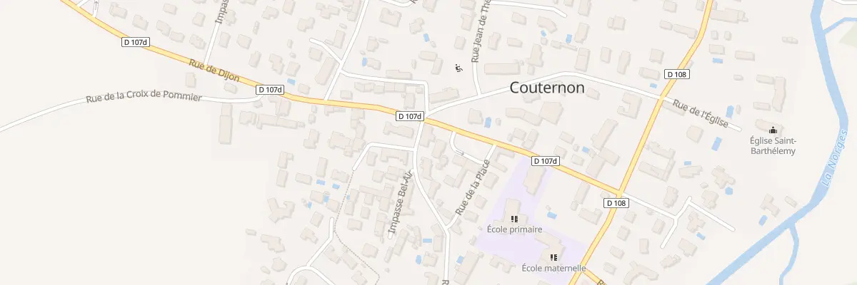 Plan du 1 Pl des Marronniers à Couternon