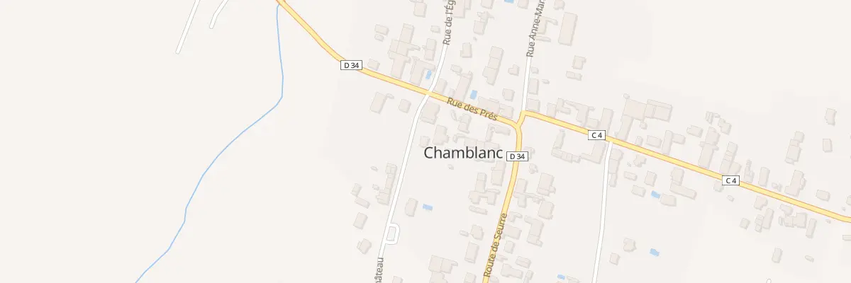 Plan du 1 Rue du Château à Chamblanc
