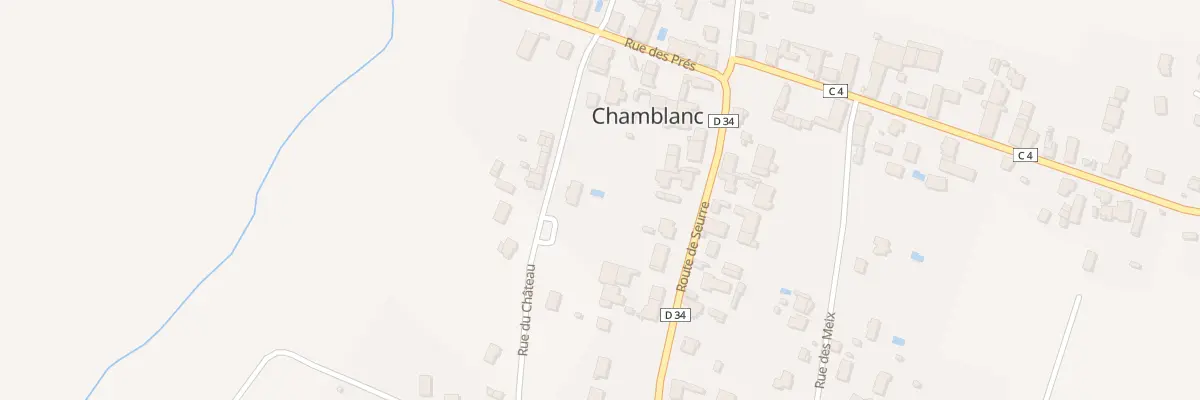 Plan du 7 Rue du Château à Chamblanc
