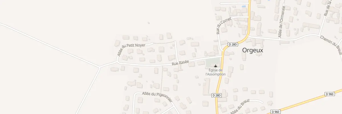 Plan du 14 Rue Rasée à Orgeux