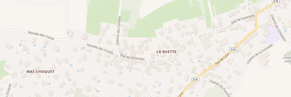 Plan du 404 Rue de Faramans à Bourg-Saint-Christophe