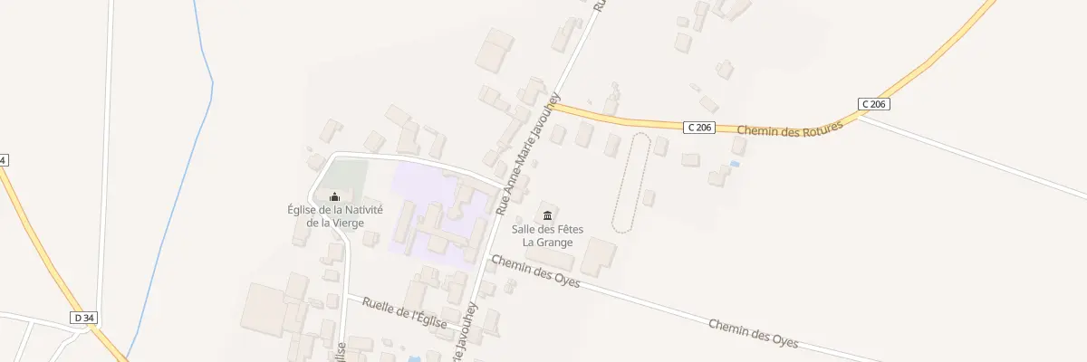 Plan du 22 Rue Anne Marie Javouhey à Chamblanc