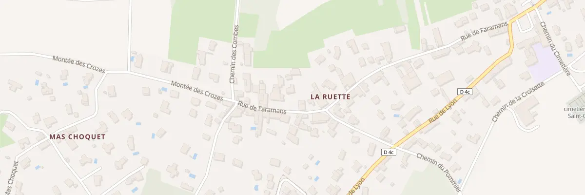 Plan du 404 Rue de Faramans à Bourg-Saint-Christophe