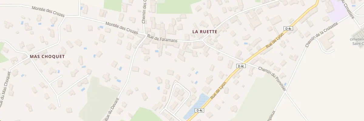 Plan du 403 Rue de Faramans à Bourg-Saint-Christophe