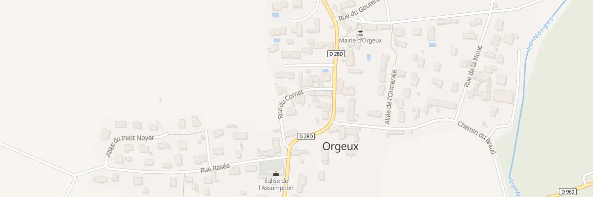 Plan du 1 Rue du Cornet à Orgeux