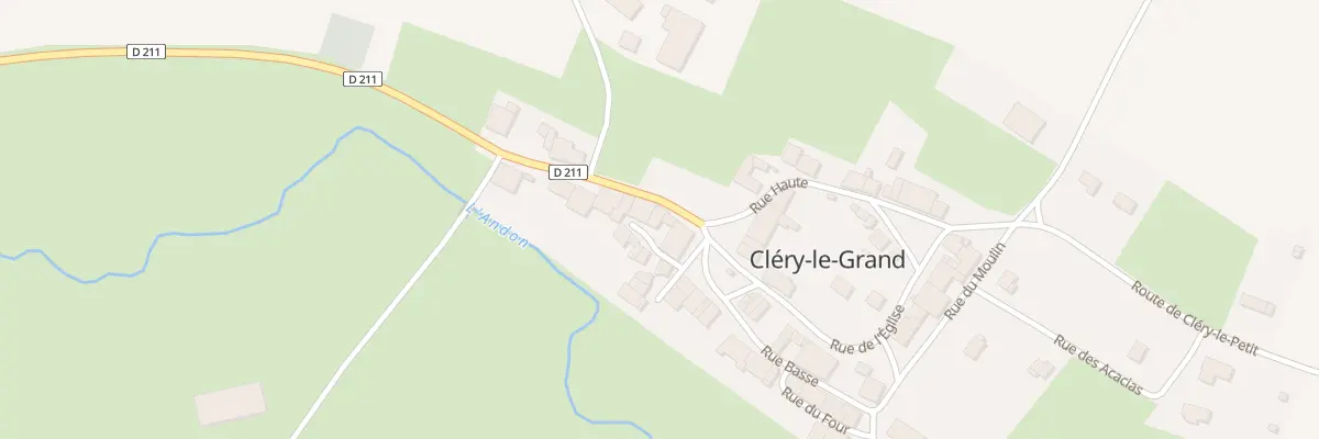 Plan du 1 Rue du Pont la Ville à Cléry-le-Grand