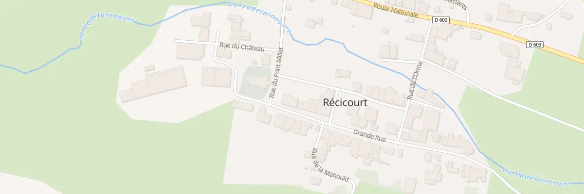 Plan du 1 Gr Grande Rue à Récicourt