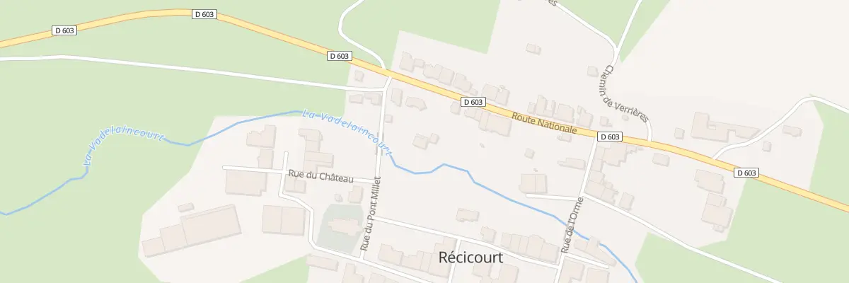 Plan du 40 Rue du Pont Millet à Récicourt