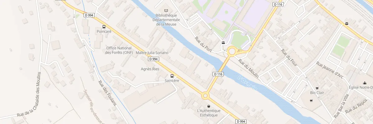 Plan du 43 Bd Raymond Poincaré à Bar-le-Duc