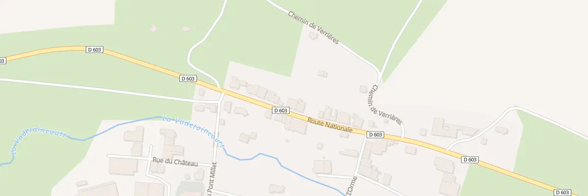 Plan du Village à Récicourt