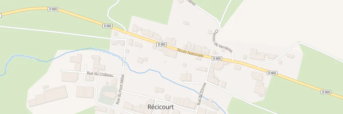 Plan du 14 Rte Nationale à Récicourt