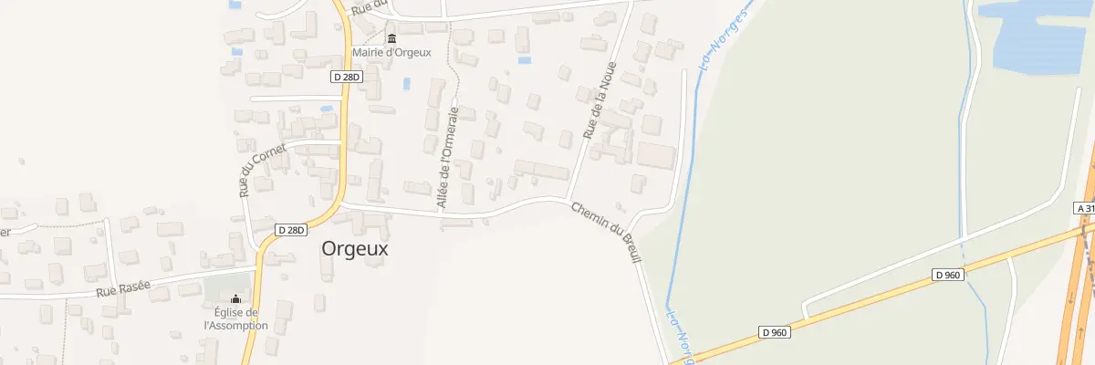 Plan du 13 Rue du Moulin à Orgeux