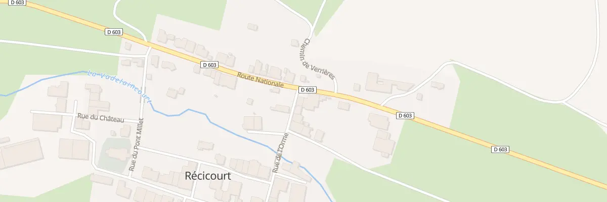 Plan du 16 Rte Nationale à Récicourt