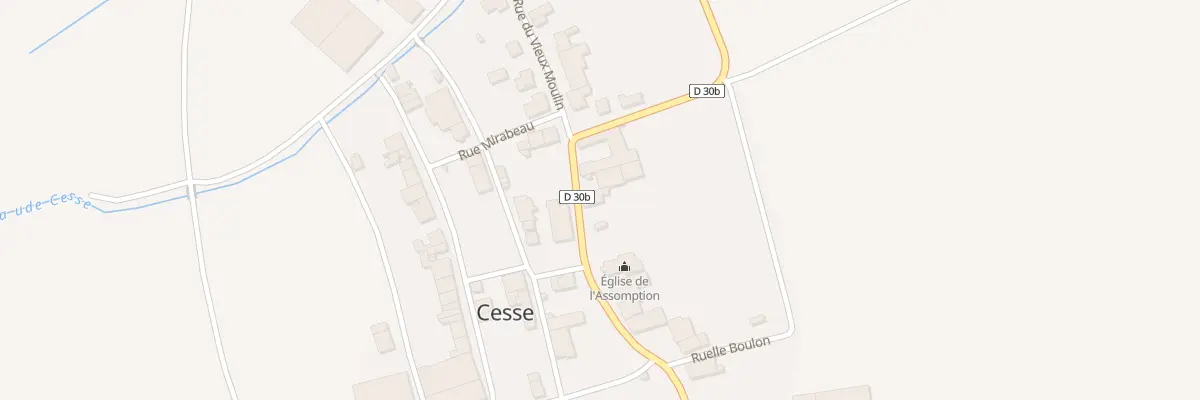 Plan du Village à Cesse