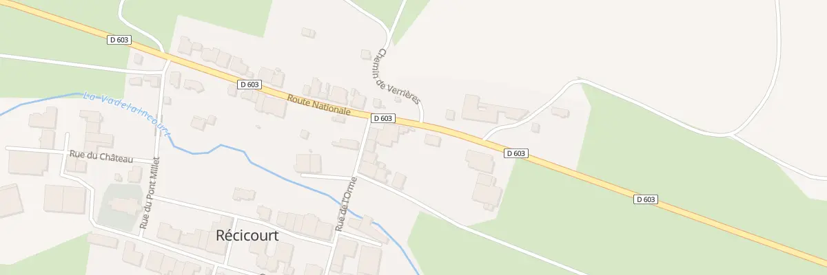 Plan du 20 Rte Nationale à Récicourt