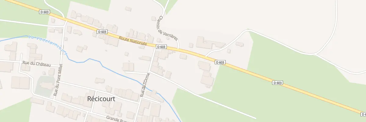 Plan du 22 Rte Nationale à Récicourt